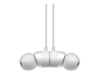 Beats urBeats3 - Hörlurar med mikrofon - inuti örat - kabelansluten - Lightning - ljudisolerande - satinsilver - för iPad/iPhone/iPod (Lightning) MU9A2ZM/A