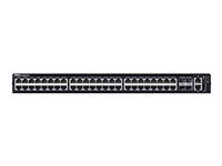 Dell Networking S3048-ON - Switch - L3 - Administrerad - 48 x 10/100/1000 + 4 x 10 Gigabit SFP+ - främre till bakre luftflöde - rackmonterbar - med 1 år retur till depot 210-AEDM