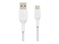 Belkin BOOST CHARGE - USB-kabel - USB-C (hane) till USB (hane) - 1 m - vit CAB002BT1MWH