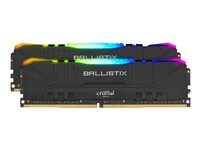 Ballistix RGB - DDR4 - sats - 64 GB: 2 x 32 GB - DIMM 288-pin - 3200 MHz / PC4-25600 - CL16 - 1.35 V - ej buffrad - icke ECC - svart BL2K32G32C16U4BL