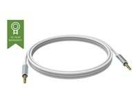 VISION Techconnect - Ljudkabel - stereo mini jack (hane) till stereo mini jack (hane) - 1 m - skärmad - vit TC 1M3.5MMP