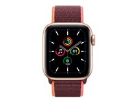 Apple Watch SE (GPS + Cellular) - 40 mm - guldaluminium - smart klocka med sportögla - nylon - plommonfärgat - bandstorlek 130-200 mm - 32 GB - Wi-Fi, Bluetooth - 4G - 30.68 g MYEJ2KS/A