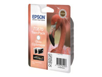 Epson T0870 - 2-pack - 11.4 ml - glättat - original - blister - bläckoptimeringskassett - för Stylus Photo R1900 C13T08704010
