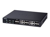 QNAP QSW-1208-8C - Switch - ohanterad - 4 x 10 Gigabit SFP+ + 8 x kombo 10 Gigabit SFP+ - rackmonterbar, skrivbordsmodell QSW-1208-8C
