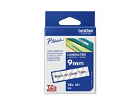 Brother TZe-121 - Standardlim - svart på klar - Rulle (0,9 cm x 8 m) 1 kassett(er) bandlaminat - för Brother PT-D210, D600, H110; P-Touch PT-1005, D200, D450, E550, H105, H110, P300, P900 TZE121
