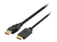Kensington DisplayPort 1.2 (M) to HDMI (M) Passive Cable, 6ft - Adapterkabel - DisplayPort hane till HDMI hane - 1.83 m - svart - passiv, stöd för 1080p K33025WW