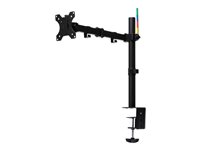 Kensington SmartFit Ergo Single Extended Monitor Arm - Monteringssats - justerbar arm - för Bildskärm - puderbelagt stål - svart - skärmstorlek: upp till 34 tum - skrivbord, C-klämma, skyddshylsa, disk-monteringsbar K55408WW