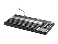 HP POS Keyboard with Magnetic Stripe Reader - Tangentbord - USB - QWERTY - svensk - för Engage Flex Mini Retail System; Engage One; MX12; RP9 G1 Retail System FK218AA#ABS