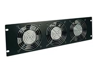 Eaton Tripp Lite Series Rack Enclosure Server Cabinet Fan Panel Airflow Management 230V 3URM - Fläktbricka för stativ - AC 230 V - svart - 3U SRXFAN3U