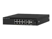 Dell Networking N1108EP-ON - Switch - Administrerad - 8 x 10/100/1000 (PoE+) + 2 x Gigabit SFP + 2 x 10/100/1000 - främre till bakre luftflöde - rackmonterbar - PoE+ (137 W) - CAMPUS Smart Value 210-ARUK