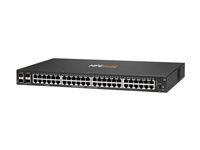 HPE Aruba 6100 48G 4SFP+ Switch - Switch - Administrerad - 48 x 10/100/1000 + 4 x 1 Gigabit / 10 Gigabit SFP+ - sida till sida luftflöde - rackmonterbar JL676A#ABB