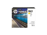 HP 863 - 500 ml - gul - original - PageWide XL - bläckpatron - för PageWide XL 3920 F9K39A