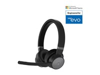 Lenovo Go - Headset - på örat - Bluetooth - trådlös, kabelansluten - aktiv brusradering - USB-C - åsksvart - Certifierad för Skype for Buisness, Certifierad för Microsoft-teams - för ThinkCentre M70q Gen 3; ThinkPad E14 Gen 3; L13 Yoga Gen 3; T14s Gen 3; X1 Yoga Gen 8 4XD1C99221