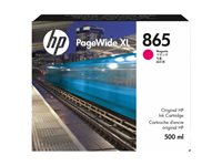 HP 865 - 500 ml - magenta - original - PageWide XL - bläckpatron - för PageWide XL 3920, 4200, 4700, 5200, 8200 3ED83A
