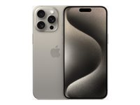 Apple iPhone 15 Pro Max - 5G smartphone - dual-SIM / Internminne 512 GB - OLED-skärm - 6.7" - 2796 x 1290 pixels (120 Hz) - 3 st. bakre kameror 48 MP, 12 MP, 12 MP - front camera 12 MP - naturligt titan MU7E3QN/A