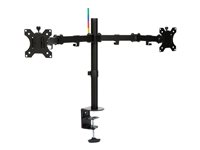Kensington SmartFit Ergo Dual Extended Monitor Arm - Monteringssats - justerbar arm - för 2 monitorer - metall - svart - skärmstorlek: upp till 32 tum - skrivbord, C-klämma, skyddshylsa, disk-monteringsbar K55409WW