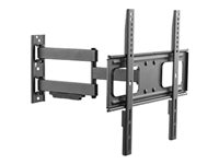 HI-ND Universal Flexarm I - Monteringssats (väggfäste, flexibel arm, displaykonsol) - Slim Full-rörelse - för LCD-display - metall - svart - skärmstorlek: 32"-55" C-FA01-02