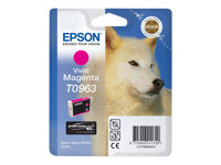 Epson T0963 - 11.4 ml - intensiv magenta - original - blister - bläckpatron - för Stylus Photo R2880 C13T09634010