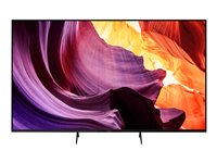 Sony Bravia Professional Displays FWD-65X80K - 65" Diagonal klass (64.5" visbar) LED-bakgrundsbelyst LCD-skärm - med TV-mottagare - digital skyltning - Smart TV - Android TV - 4K UHD (2160p) 3840 x 2160 - HDR - direktupplyst LED - svart FWD-65X80K