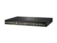 HPE Aruba 2930F 48G PoE+ 4SFP - Switch - L3 - Administrerad - 48 x 10/100/1000 (PoE+) + 4 x gigabit SFP (upplänk) - rackmonterbar - PoE+ (740 W) JL557A#ABB