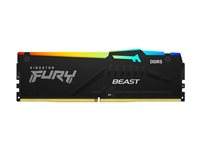 Kingston FURY Beast RGB - DDR5 - modul - 16 GB - DIMM 288-pin - 6000 MT/s / PC5-48000 - CL40 - 1.35 V - ej buffrad - on-die ECC KF560C40BBA-16