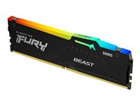 Kingston FURY Beast RGB - DDR5 - modul - 32 GB - DIMM 288-pin - 5600 MT/s / PC5-44800 - CL40 - 1.25 V - ej buffrad - on-die ECC KF556C40BBA-32