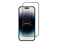 Screenor Premium - Skärmskydd för mobiltelefon - helt fodral - glas - ramfärg svart - för Apple iPhone 15, 16 16054