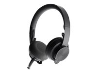 Logitech Zone Wireless - Headset - på örat - Bluetooth - trådlös - aktiv brusradering - ljudisolerande - grafit - Certifierad för Microsoft-teams 981-000859