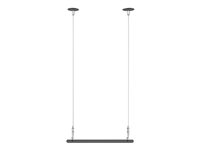 Multibrackets M Pro Series - Monteringskomponent (2 väggplattor, anslutningskonsol, 2 wirerep, 2 upphängningskrokar) - för hölje - 1500 mm vajer, medium - stål - skärmstorlek: 49"-65" - takmonterbar, monterbar på golv 7350105211539