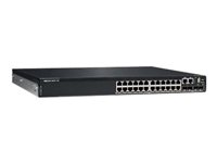 Dell PowerSwitch N3224PX-ON - Switch - L3 - Administrerad - 24 x 10/100/1000/2.5G/5G/10GBase-T (PoE++) + 4 x 25 Gigabit SFP28 + 2 x 100 Gigabit QSFP28 - främre till bakre luftflöde - rackmonterbar - PoE++ - CAMPUS Smart Value 210-ASPK