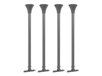 Multibrackets M Pro Series - Monteringskomponent (4 monteringskonsoler, 4 konsoler, 4 stänger (80 cm)) - för hölje - kit - stål - svart - skärmstorlek: 75"/98" - monterbar på golv till tak 7350105215698