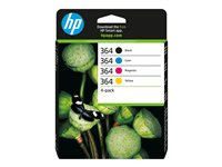 HP 364 - 4-pack - svart, gul, cyan, magenta - original - bläckpatron - för Deskjet 35XX; Photosmart 55XX, 55XX B111, 65XX, 7510 C311, 7520, Wireless B110 N9J73AE