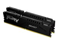 Kingston FURY Beast - DDR5 - sats - 16 GB: 2 x 8 GB - DIMM 288-pin - 2800 MHz / PC5-44800 - CL36 - 1.25 V - ej buffrad - on-die ECC - svart KF556C36BBEK2-16