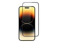 Screenor Premium - Skärmskydd för mobiltelefon - helt fodral - glas - ramfärg svart - för Apple iPhone 15 Plus, 16 Plus 16055