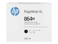 HP 864M - 500 ml - svart - original - PageWide XL - bläckpatron - för PageWide XL 3920, 4200, 4700, 5200, 8200 3ED90A