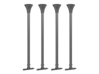 Multibrackets M Pro Series - Monteringskomponent (4 monteringskonsoler, 4 konsoler, 4 stänger (80 cm)) - för hölje - kit - stål - svart - skärmstorlek: 75"/98" - monterbar på golv till tak 7350105215698