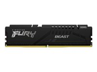 Kingston FURY Beast - DDR5 - sats - 64 GB: 4 x 16 GB - DIMM 288-pin - 3000 MHz / PC5-48000 - CL40 - 1.35 V - ej buffrad - on-die ECC - svart KF560C40BBK4-64
