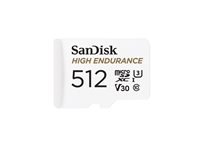 SanDisk High Endurance - Flash-minneskort (microSDXC till SD-adapter inkluderad) - 512 GB - Video Class V30 / UHS-I U3 / Class10 - mikroSDXC UHS-I SDSQQNR-512G-GN6IA