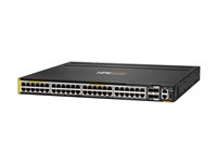 HPE Aruba 6300M - Switch - L3 - Administrerad - 48 x 100/1000/2.5G/5G (PoE++) + 2 x 10 Gigabit / 25 Gigabit / 50 Gigabit SFP56 (uplink / stacking) + 2 x 1 Gigabit / 10 Gigabit SFP+ - rackmonterbar - PoE++ R8S91A