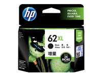 HP 62XL - 12 ml - Lång livslängd - svart - original - blister - bläckpatron - för ENVY 55XX, 56XX, 76XX; Officejet 200, 250, 57XX, 8040 C2P05AE#301