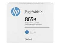HP 865M - 500 ml - cyan - original - PageWide XL - bläckpatron - för PageWide XL 3920, 4200, 4700, 5200, 8200 3ED89A