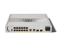 Cisco Catalyst 9200CX - Network Essentials - switch - kompakt - L3 - Administrerad - 12 x 10/100/1000 (PoE+) + 2 x 1000Base-T + 2 x 10 Gigabit SFP+ (upplänk) - rackmonterbar - PoE+ (240 W) C9200CX-12P-2XGH-E