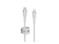 Belkin BoostCharge - Lightning-kabel - 24 pin USB-C hane till Lightning hane - 2 m - vit CAA011BT2MWH
