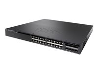 Cisco Catalyst 3650-24PD-S - Switch - L3 - Administrerad - 24 x 10/100/1000 (PoE+) + 2 x 10 Gigabit SFP+ - skrivbordsmodell, rackmonterbar - PoE+ (390 W) WS-C3650-24PD-S