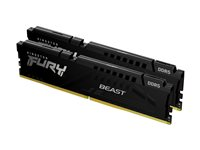 Kingston FURY Beast - DDR5 - sats - 16 GB: 2 x 8 GB - DIMM 288-pin - 2400 MHz / PC5-38400 - CL38 - 1.1 V - ej buffrad - on-die ECC KF548C38BBK2-16