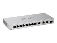 Zyxel XGS1250-12 - Switch - Administrerad - 8 x 10/100/1000 + 3 x 100/1000/2.5G/5G/10GBase-T + 1 x SFP+ - skrivbordsmodell XGS1250-12-ZZ0101F