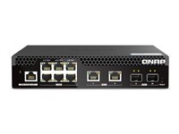QNAP Web Managed Series - Switch - halv bredd, lager 2 - Administrerad - rackmonterbar QSW-M2106R-2S2T