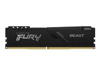 Kingston FURY Beast - DDR4 - sats - 32 GB: 2 x 16 GB - DIMM 288-pin - 1866 MHz / PC4-29800 - CL19 - 1.35 V - ej buffrad - icke ECC - svart KF437C19BB1K2/32
