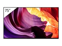 Sony Bravia Professional Displays FWD-75X81K - 75" Diagonal klass (74.5" visbar) LED-bakgrundsbelyst LCD-skärm - med TV-mottagare - digital skyltning - Smart TV - Android TV - 4K UHD (2160p) 3840 x 2160 - HDR - Direct LED - svart FWD-75X81K