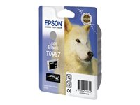 Epson T0967 - 11.4 ml - gråsvart - original - blister - bläckpatron - för Stylus Photo R2880 C13T09674010